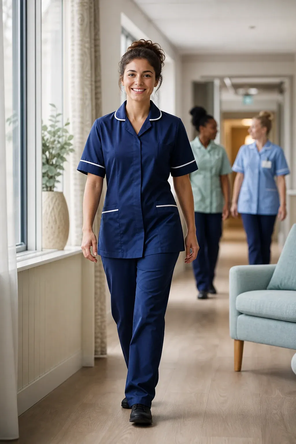 A care professional ready for a shift